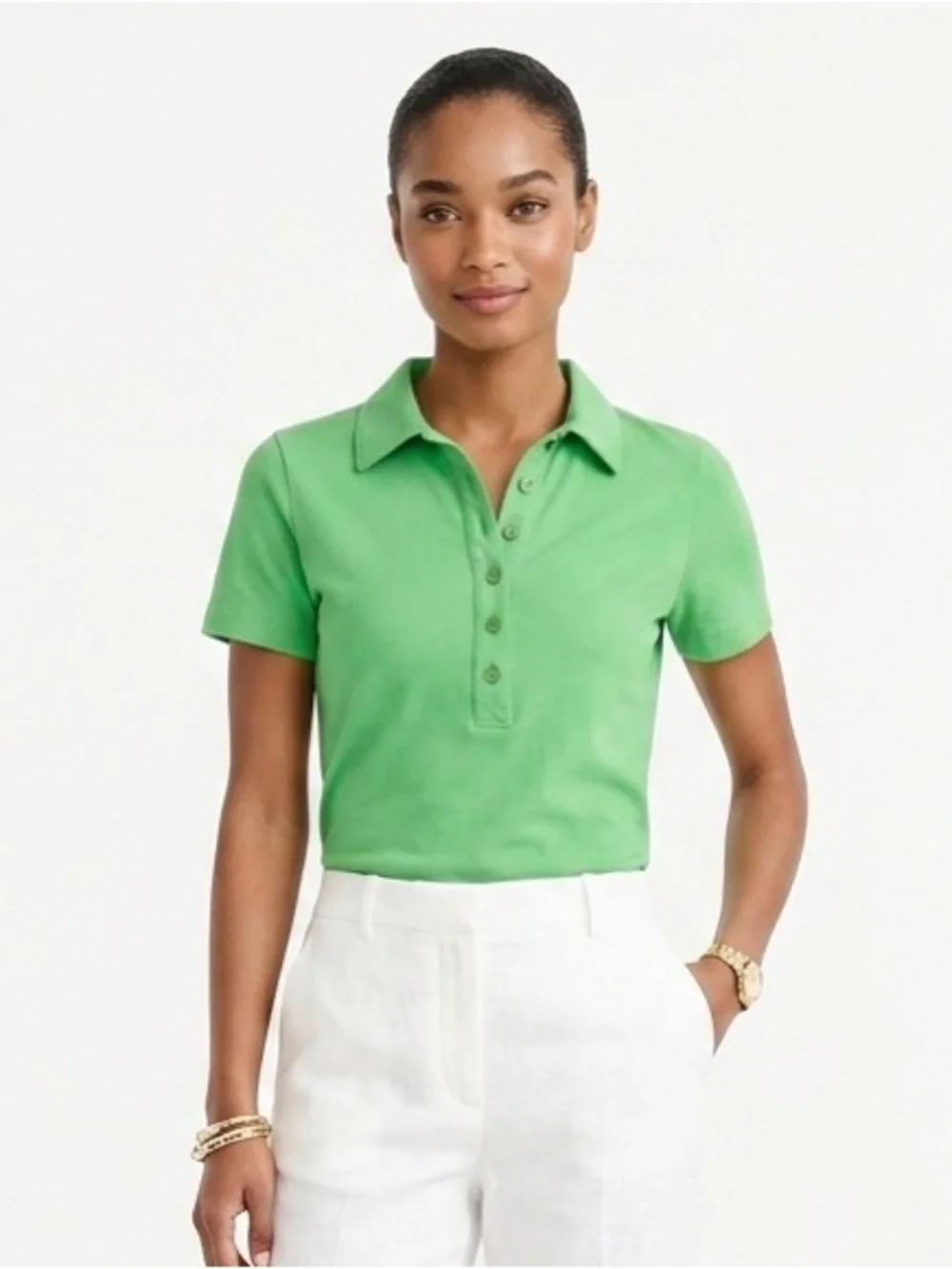 Tory Burch Bright Green Girls' Polo Shirt